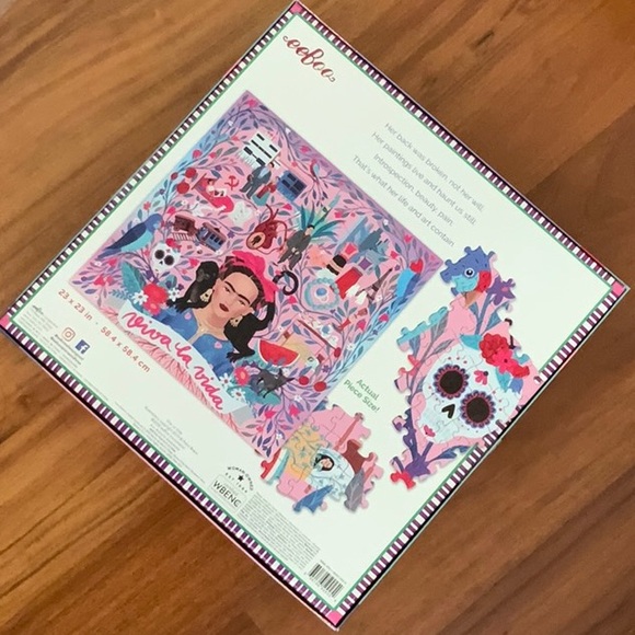 NEW Eeboo FRIDA KAHLO 1000 Piece Puzzle Viva La Vida - Picture 3 of 3